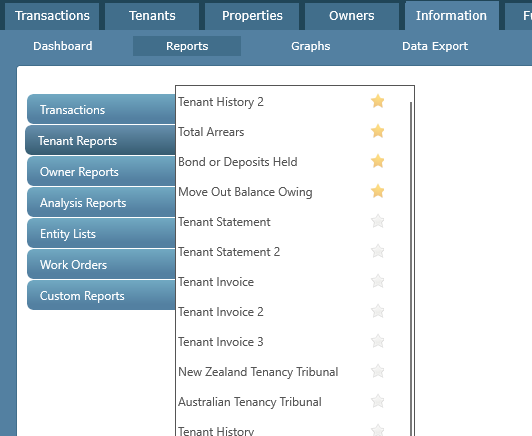 Choose your favourite reports